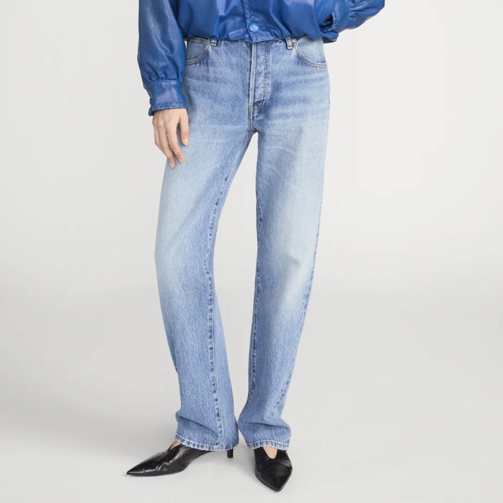 Frame Denim Light Blue Straight Leg Jeans